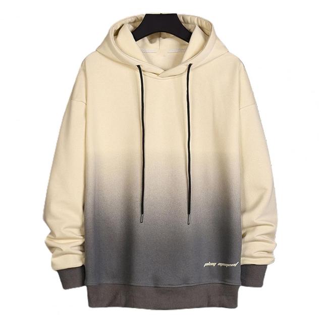 Gradient Color Casual Men's Hoodie for Autumn & Winter