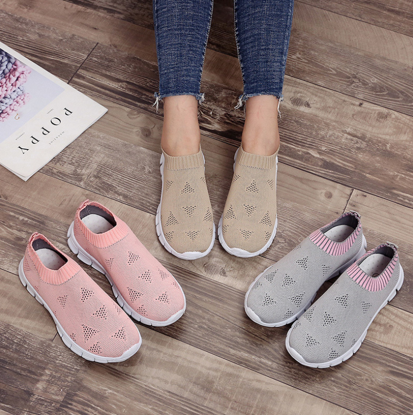Comfortable Low-Top Women's Knitted Slip-On Shoes