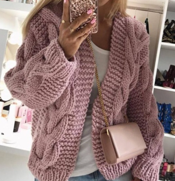 Fall/Winter Women's Chunky Knit Cardigan