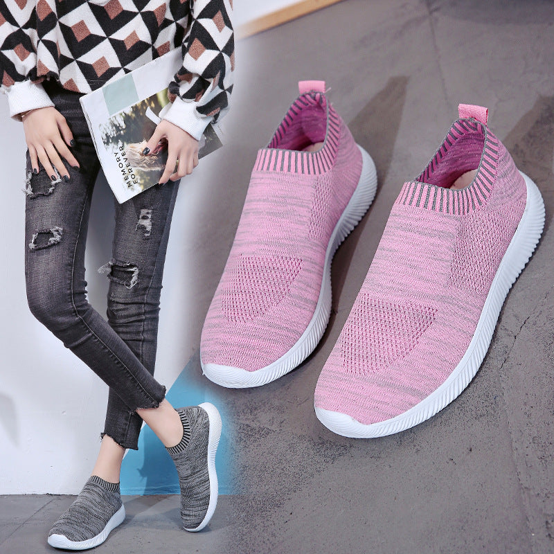 Comfortable Low-Top Women's Knitted Slip-On Shoes