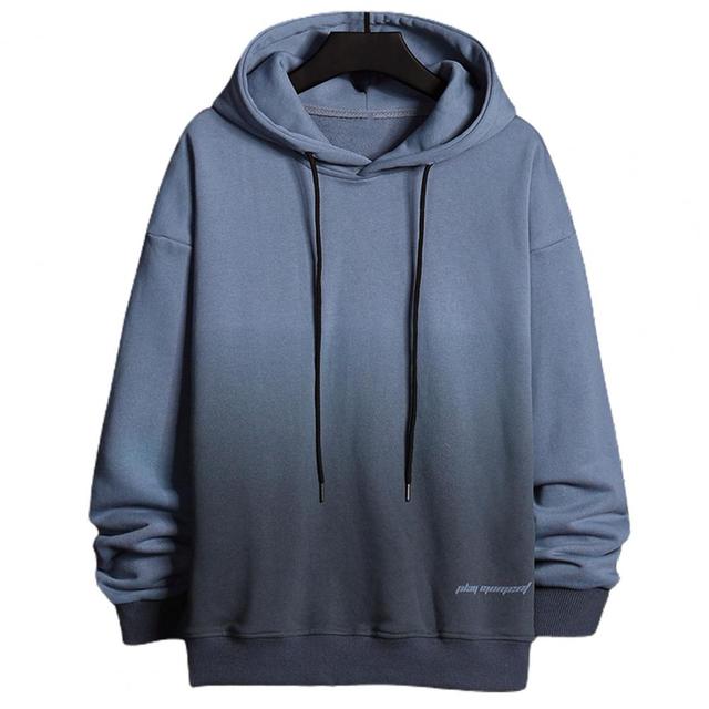 Gradient Color Casual Men's Hoodie for Autumn & Winter