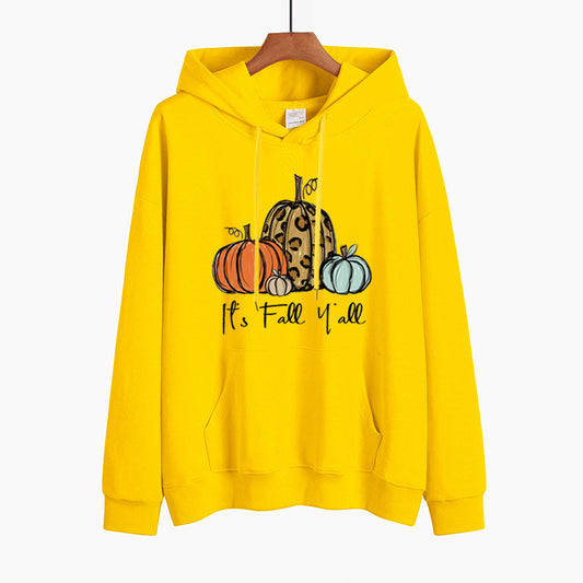 Fashionable Women's Sweater with Halloween Pumpkin Print