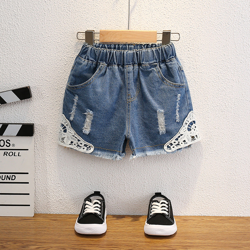 Cute Summer Girls' Lace Shorts for Ages 3-8