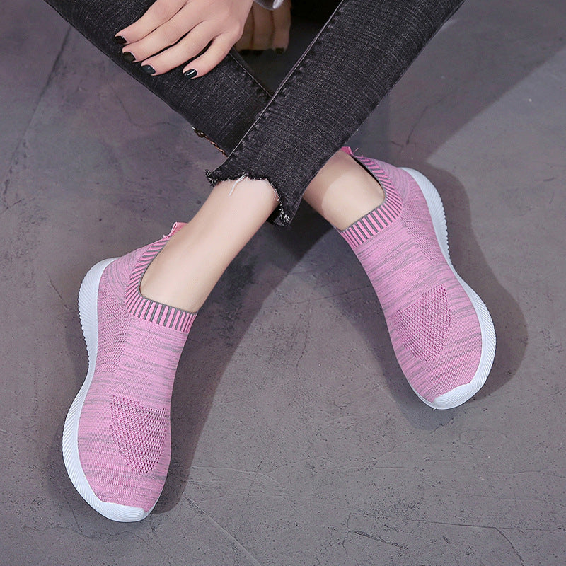 Comfortable Low-Top Women's Knitted Slip-On Shoes