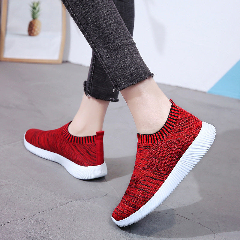 Comfortable Low-Top Women's Knitted Slip-On Shoes