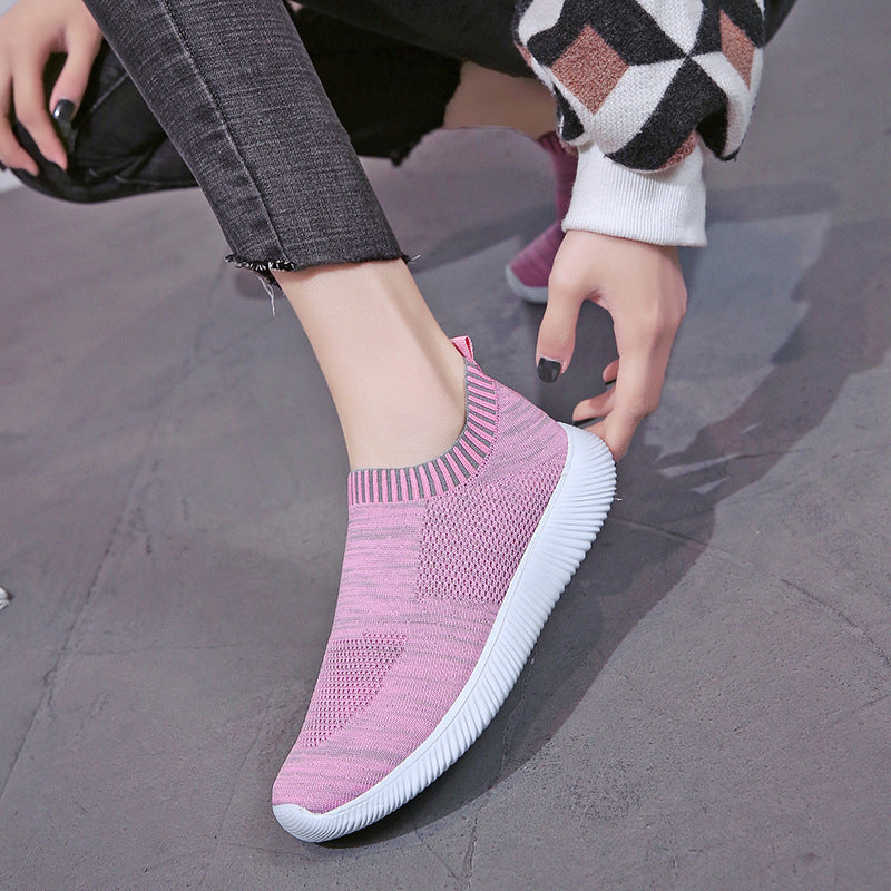 Comfortable Low-Top Women's Knitted Slip-On Shoes