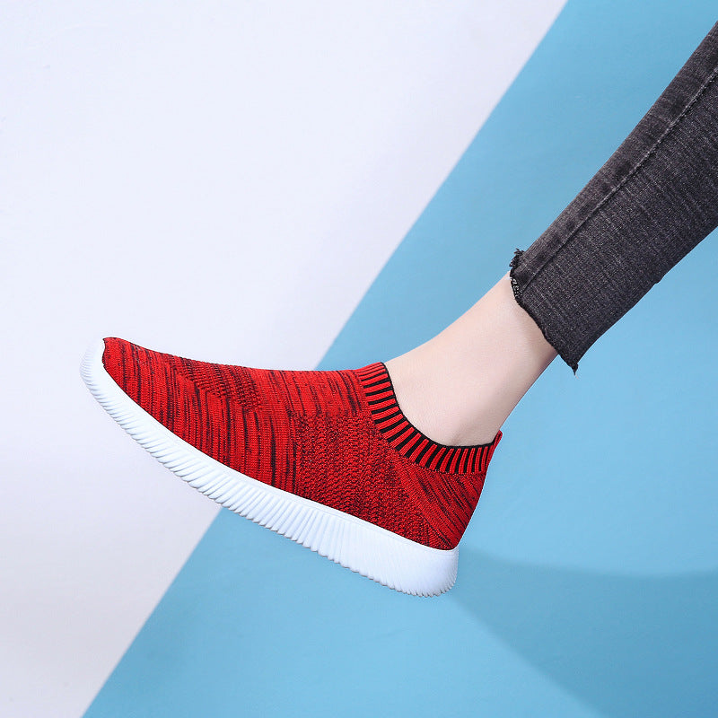 Comfortable Low-Top Women's Knitted Slip-On Shoes