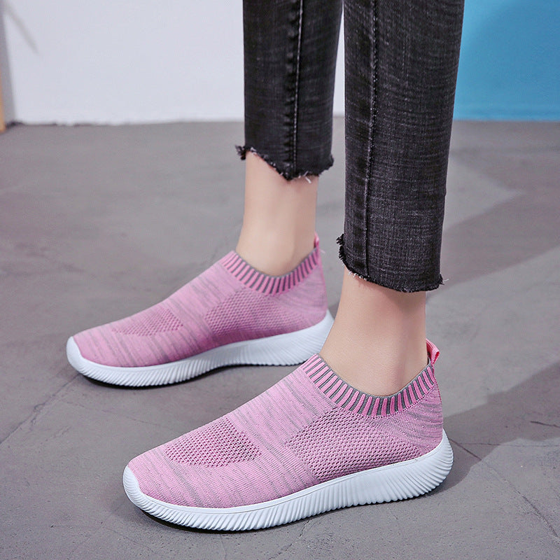 Comfortable Low-Top Women's Knitted Slip-On Shoes