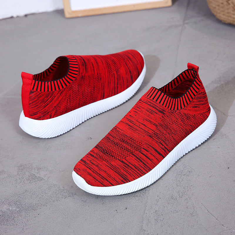 Comfortable Low-Top Women's Knitted Slip-On Shoes