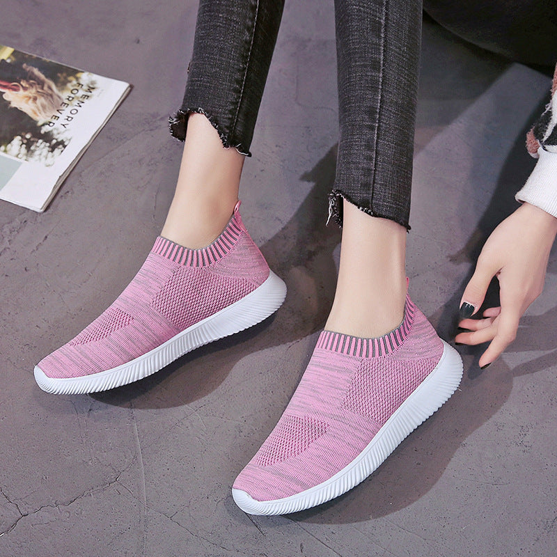 Comfortable Low-Top Women's Knitted Slip-On Shoes