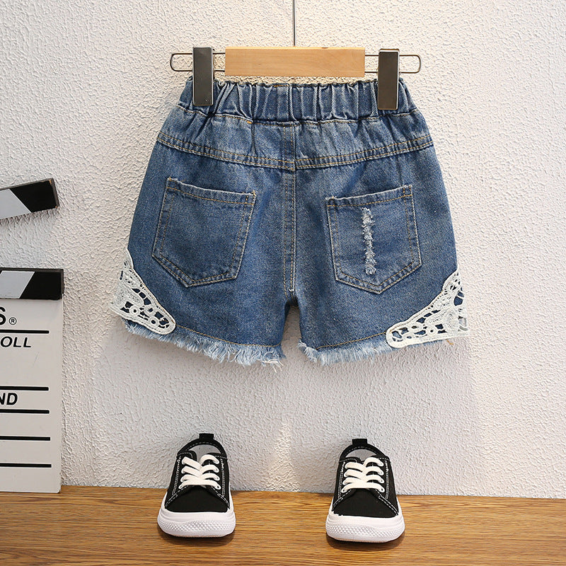 Cute Summer Girls' Lace Shorts for Ages 3-8