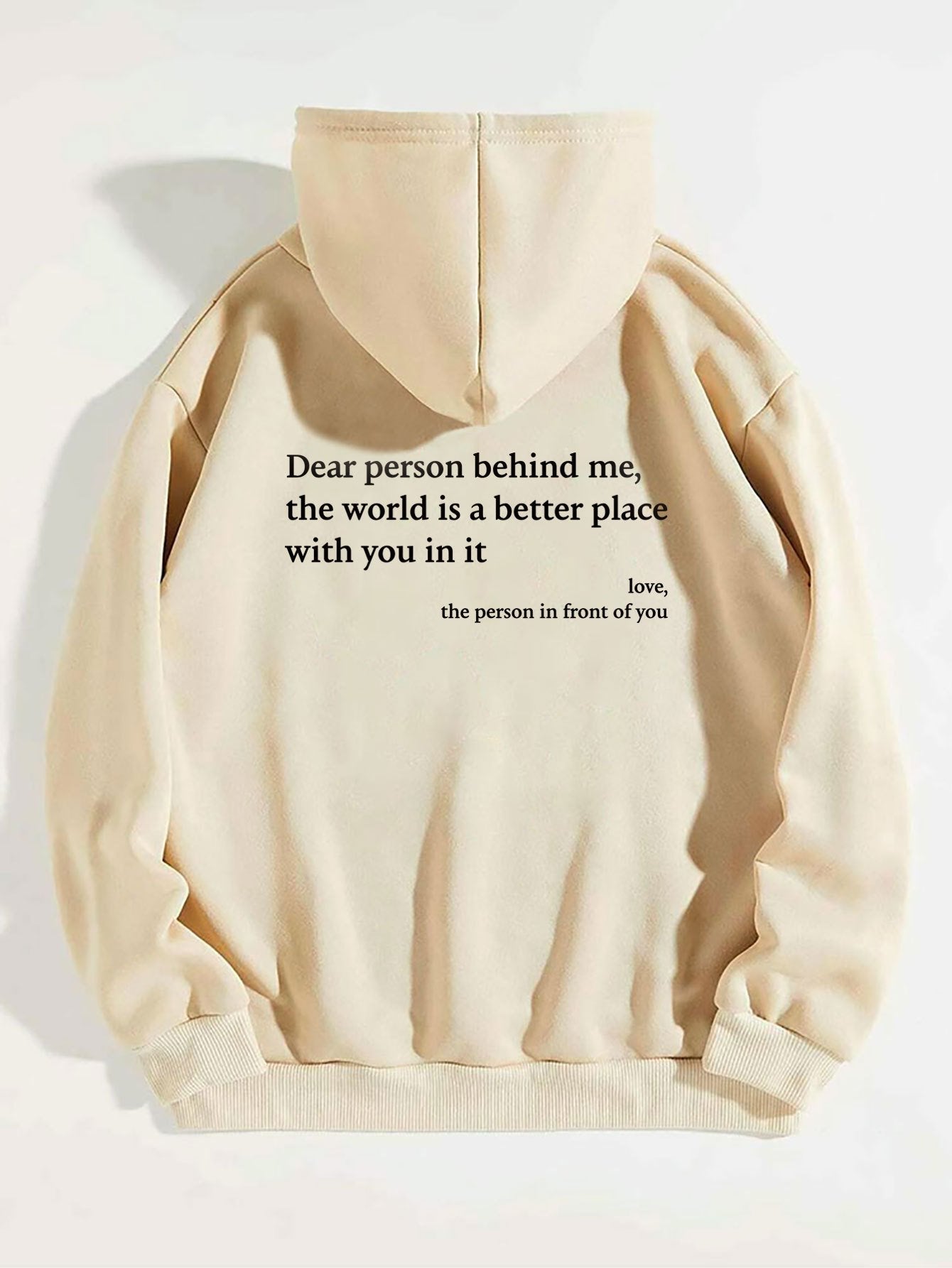 Women's Trendy Hoodie with Letter Print and Pocket