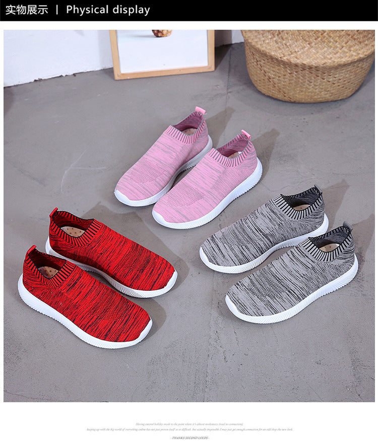 Comfortable Low-Top Women's Knitted Slip-On Shoes
