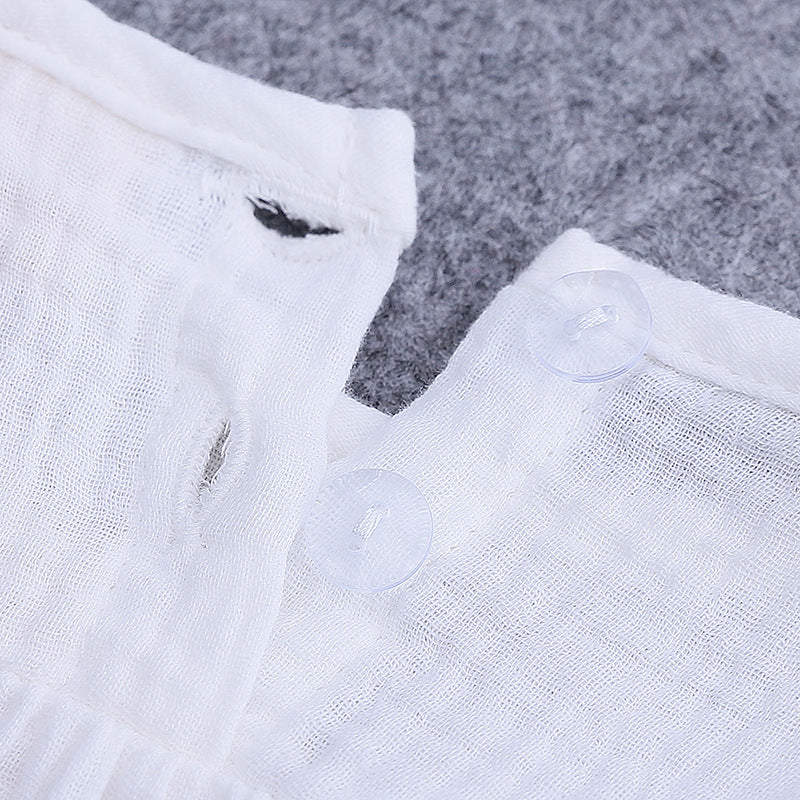 Baby and Toddler Cotton Linen Summer Clothes Set - Sleeveless Top and Bloomers