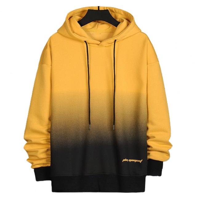 Gradient Color Casual Men's Hoodie for Autumn & Winter