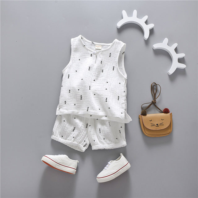 Summer Cotton Toddlers' 2-Piece Outfit Set