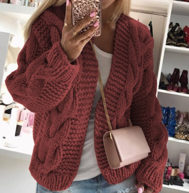 Fall/Winter Women's Chunky Knit Cardigan